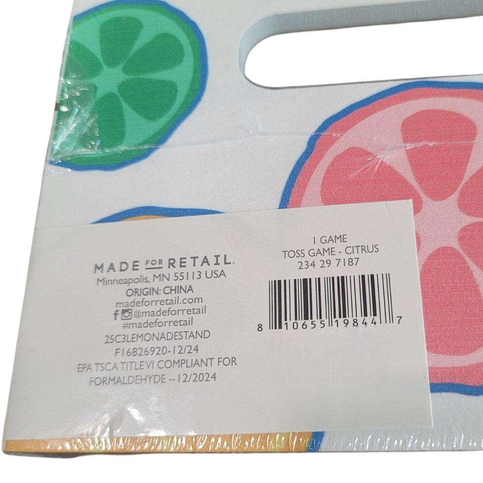 Citrus Toss Game – Target Bullseye Playground – 6pc Lemon Toss Set with Wooden Crate