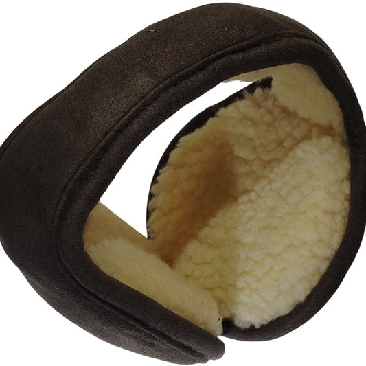 Unisex Foldable Winter Ear Muffs Fleece Lined Warm Ear Warmers Dark Grey Cover