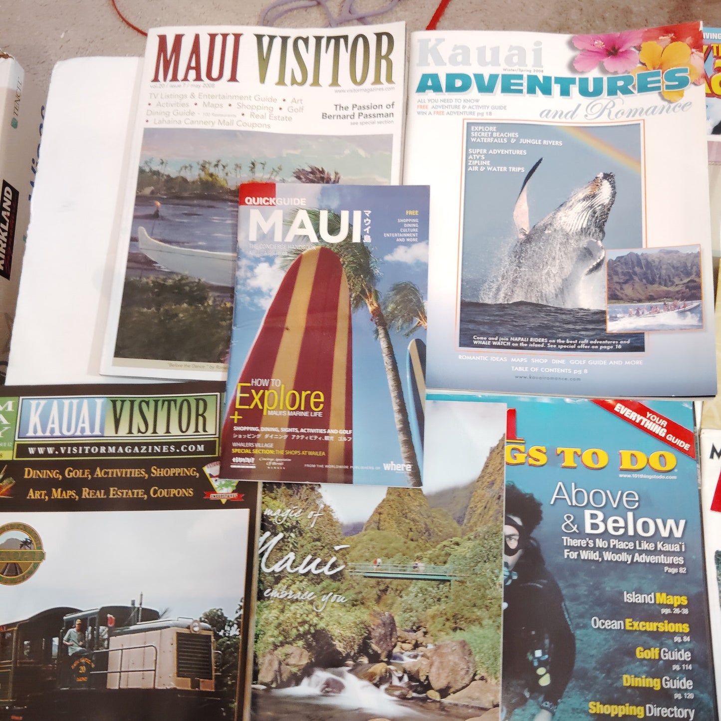 Hawaii Travel Guides & Maps Lot - Maui & Kauai Visitor Ephemera Collection, 2008