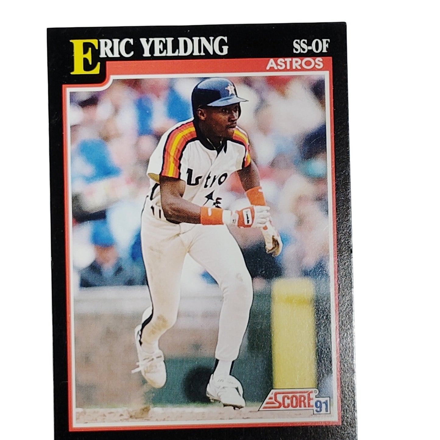 1991 Score Eric Yelding Card #329 Houston Astros SS VG/EX
