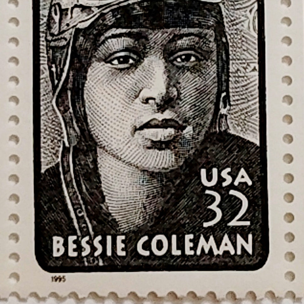 Block of 10 – 1995 USA 32¢ Bessie Coleman MNH Scott 2956