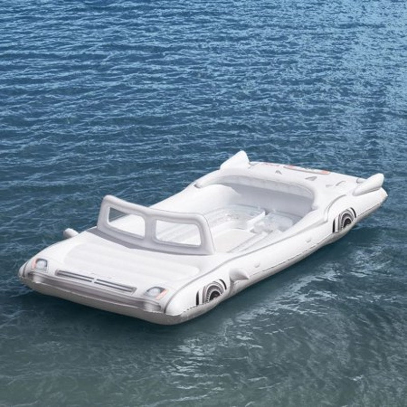 Member's Mark Inflatable Convertible Cruiser – White – 6-Person Float – 8' Wide