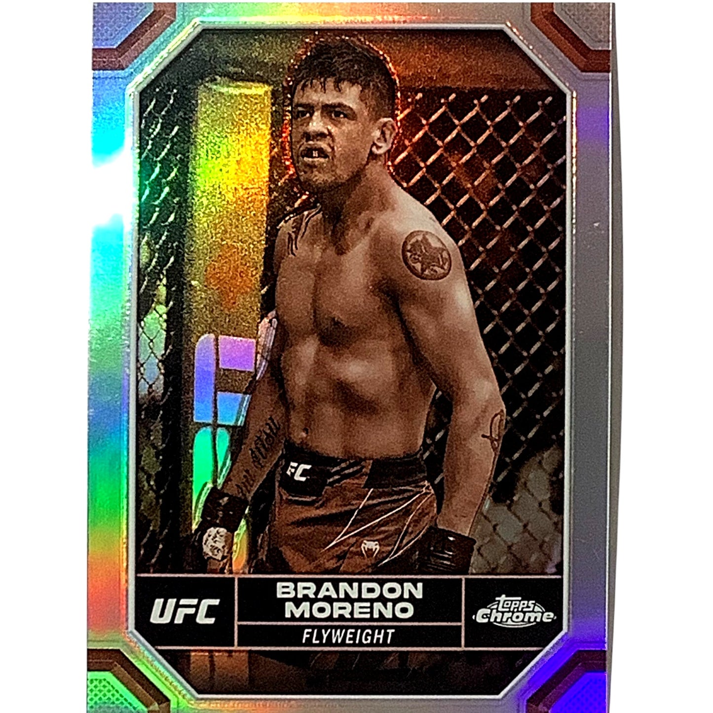 Brandon Moreno, Flyweight, UFC Refractor Card 30, 2024 Topps Chrome UFC, NM+