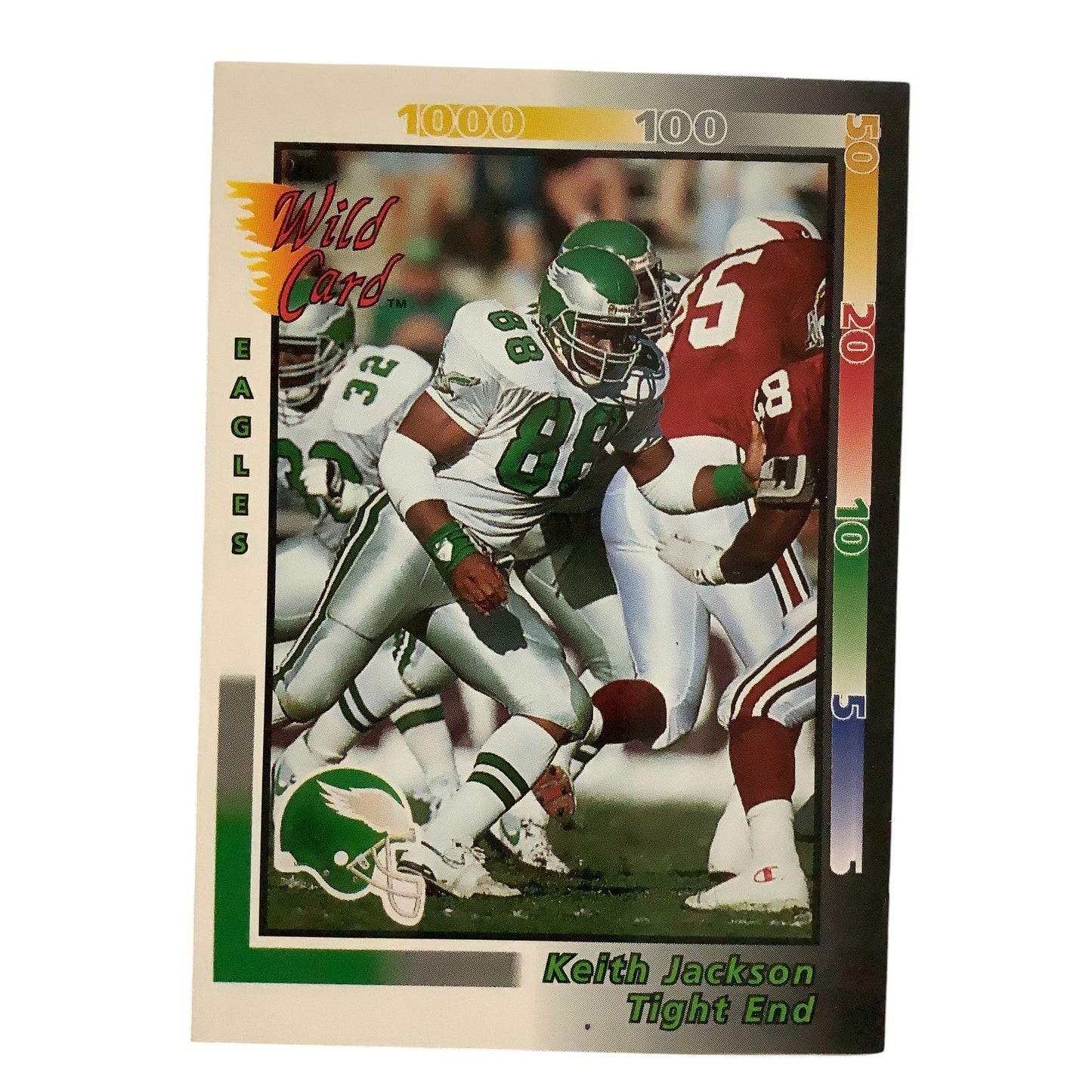 Keith Jackson, Philadelphia Eagles, 1992 AAA Sports Wild Card 14, NM+