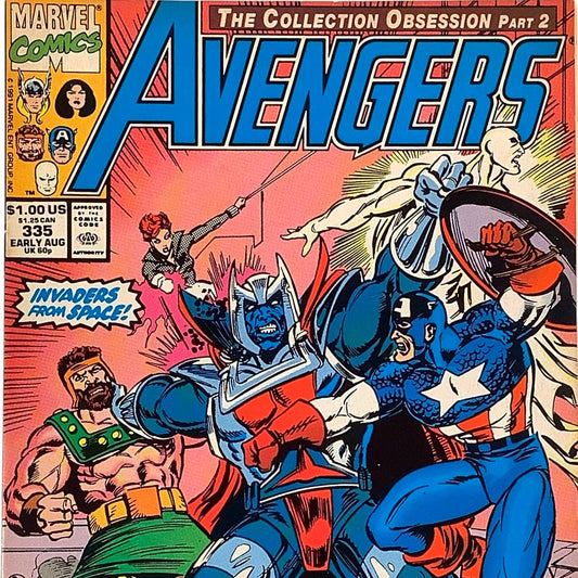 Marvel's Avengers #335. The Collection Obsession Part 2, Apr 1991, NM 9.4