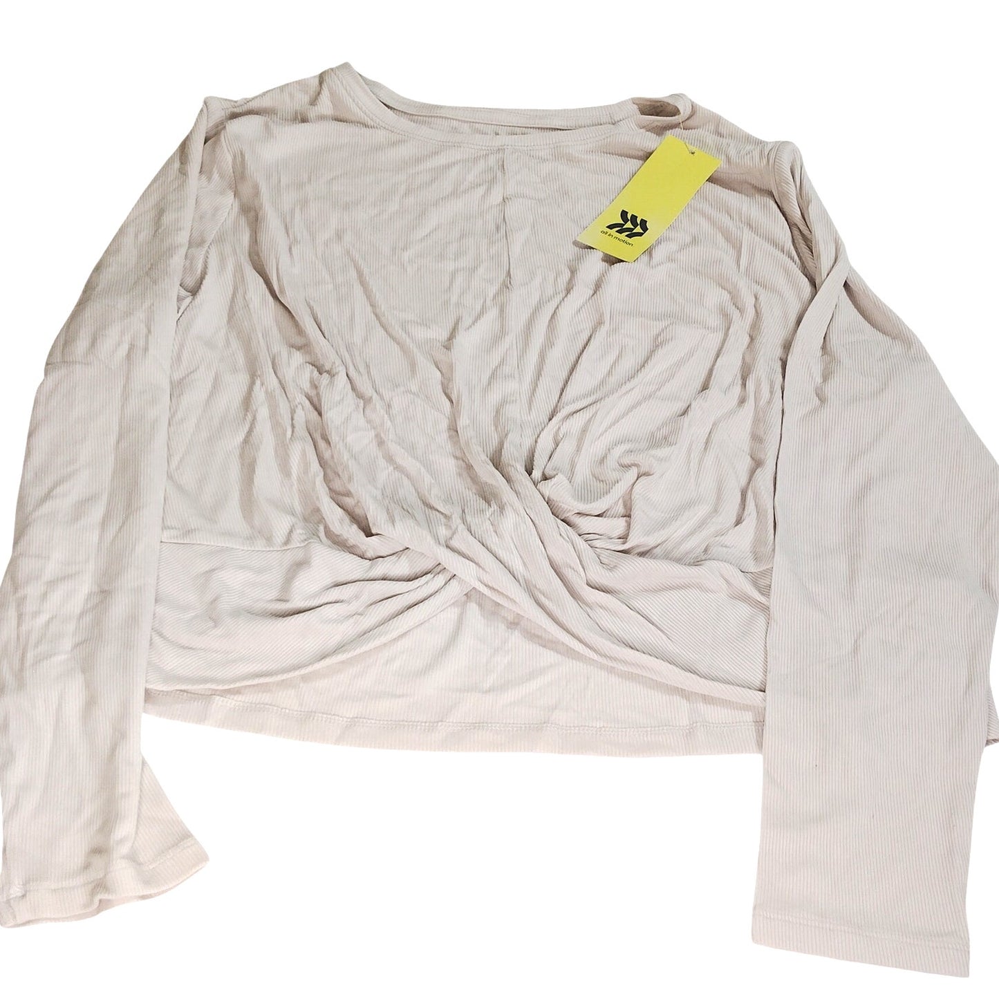 All in Motion Women’s Twist Front Long Sleeve Top Light Beige 1X