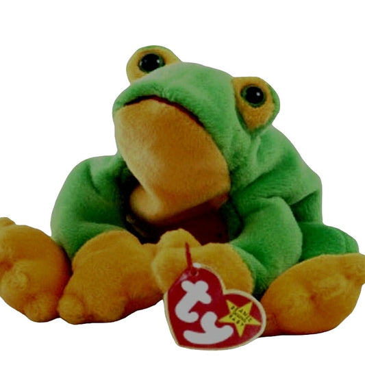 Ty Beanie Baby - Smoochy the Frog, Born 10/1/97, Intro 12/31/97 Retired 03/31/99