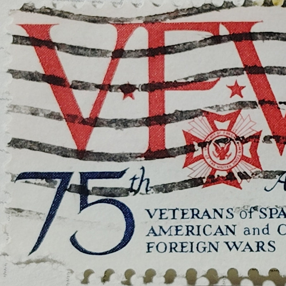 1974 Scott No. 1525 – 10¢ Veterans of Foreign Wars 75th Anniversary – Used