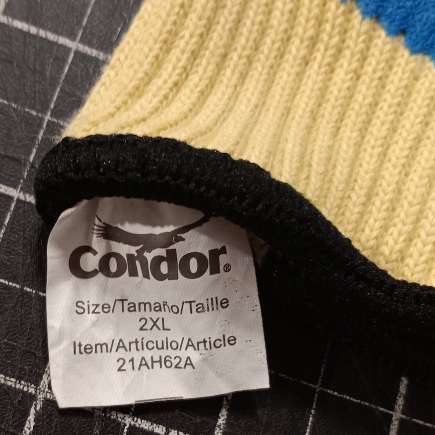 Bulk Lot 12-Pk 2XL Condor Cut‑Resistant (A4) Kevlar Coated Gloves, Yellow 21AH62
