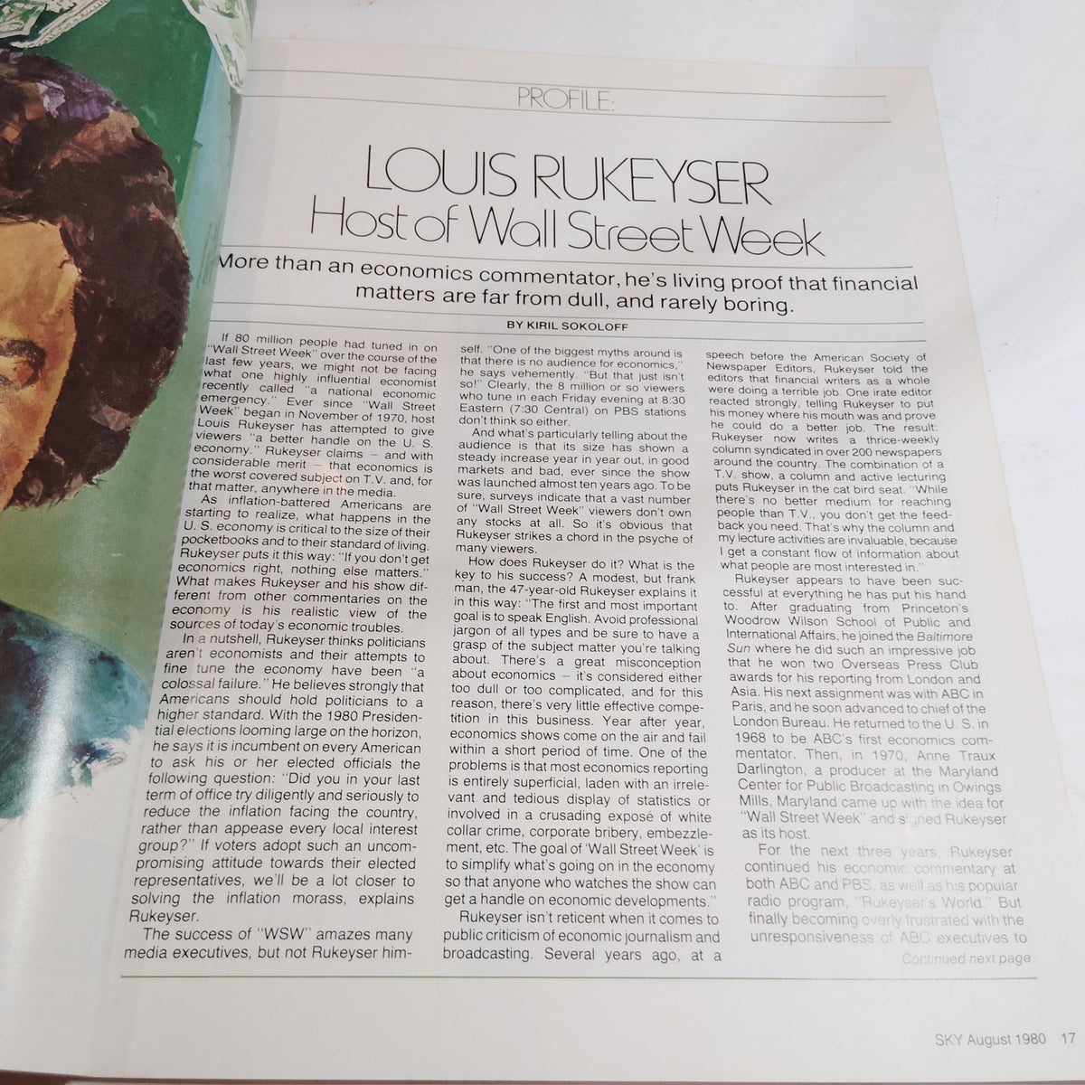 Delta Sky In-Flight Magazine August 1980 - The Profession of Parenting, LPGA