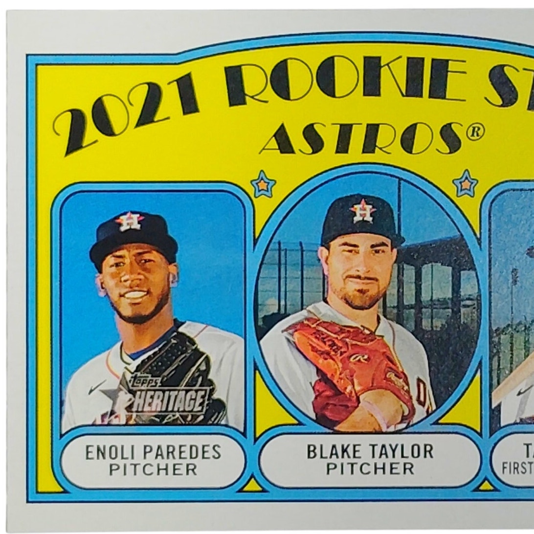 2021 Topps Heritage Rookie Stars Astros 211 Jones Taylor Paredes RC VG/EX