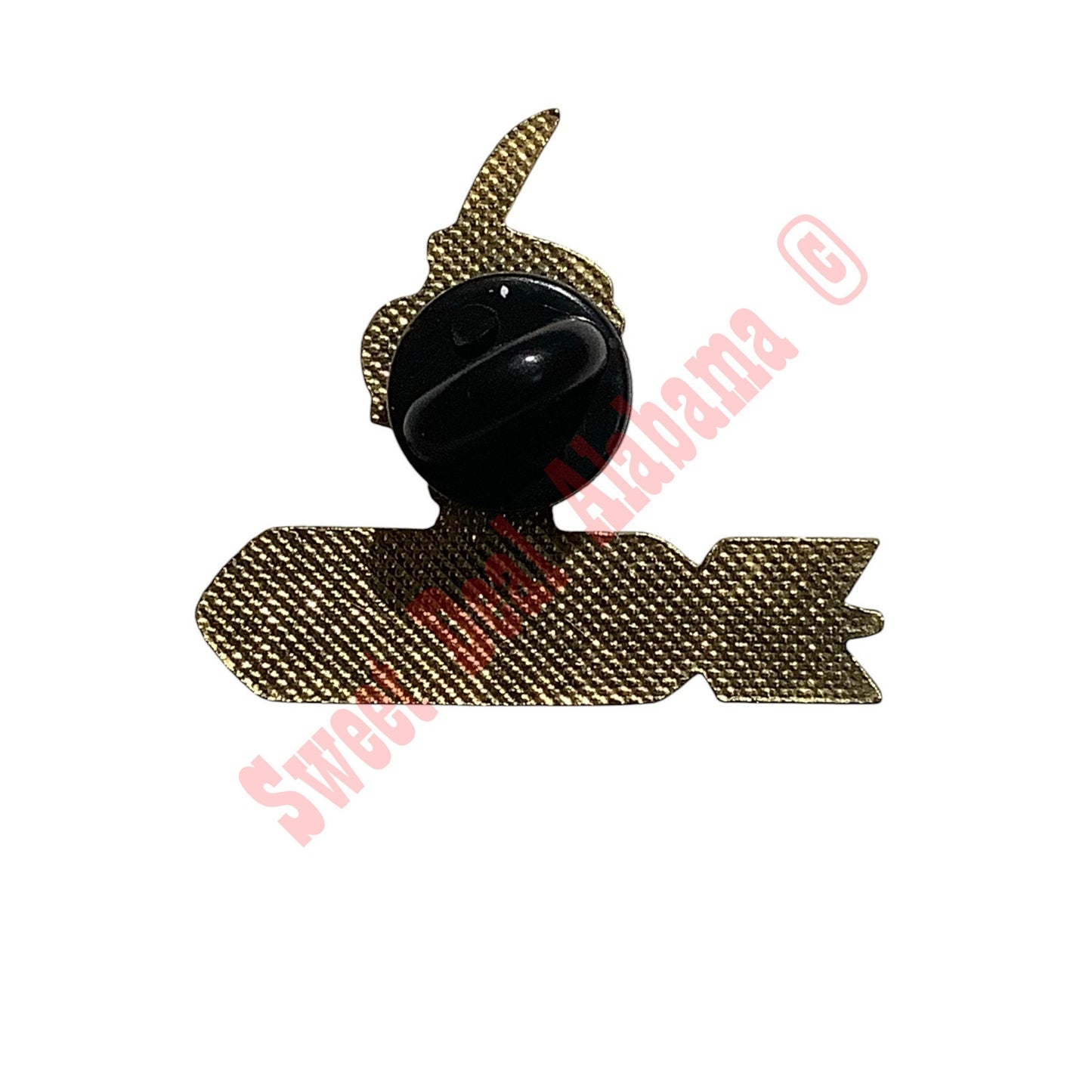 The Little General Aviator's Hat Pin 1-1/4"H x 1-1/4"W, WWII Aviator's Nose Art