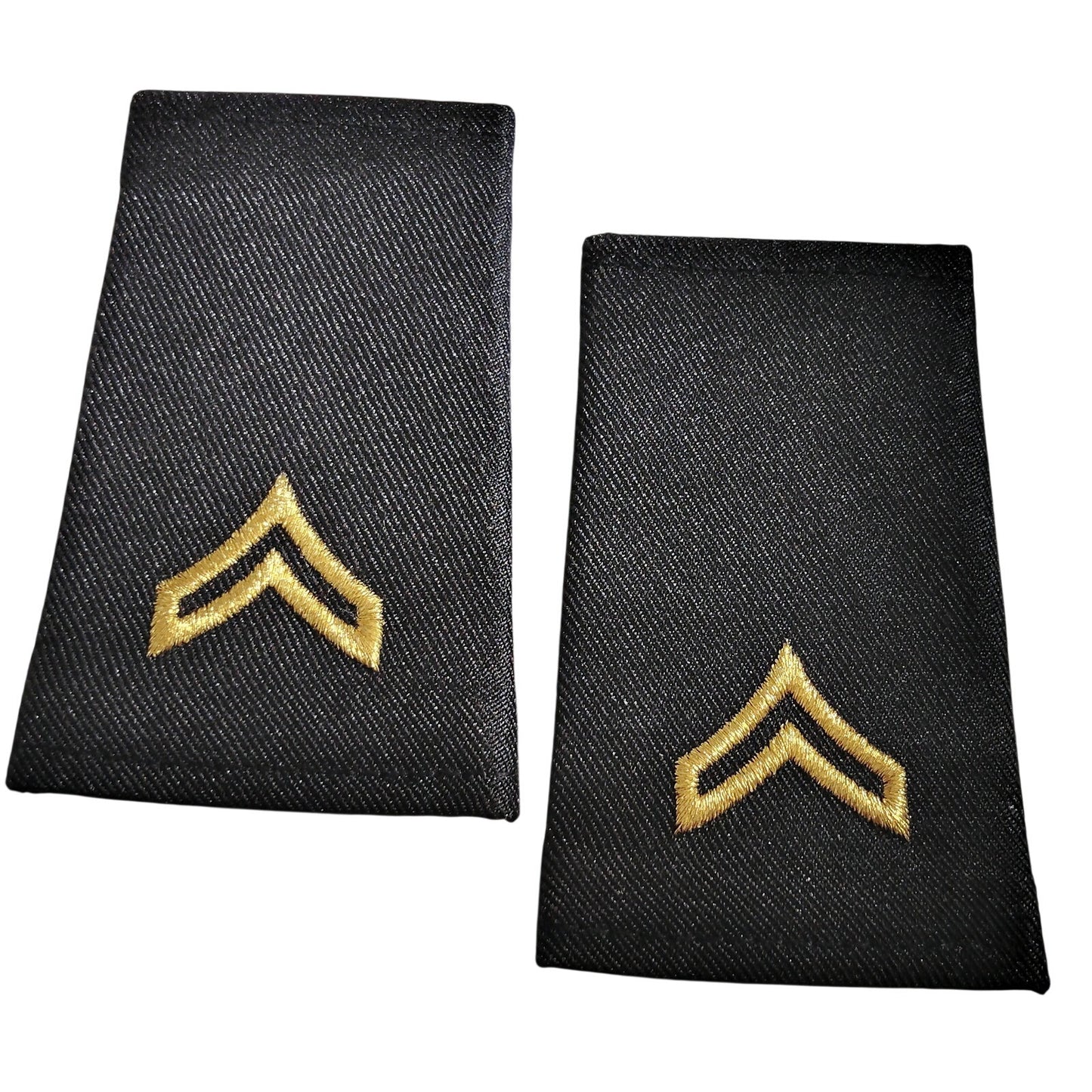 U.S. Army Corporal E‑4 Shoulder Marks Epaulets Novelty 3‑1/2" × 2‑1/4"