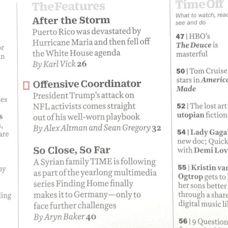 TIME Magazine October 9 2017 Why He Always Bounces Back Trump Dummy Cover