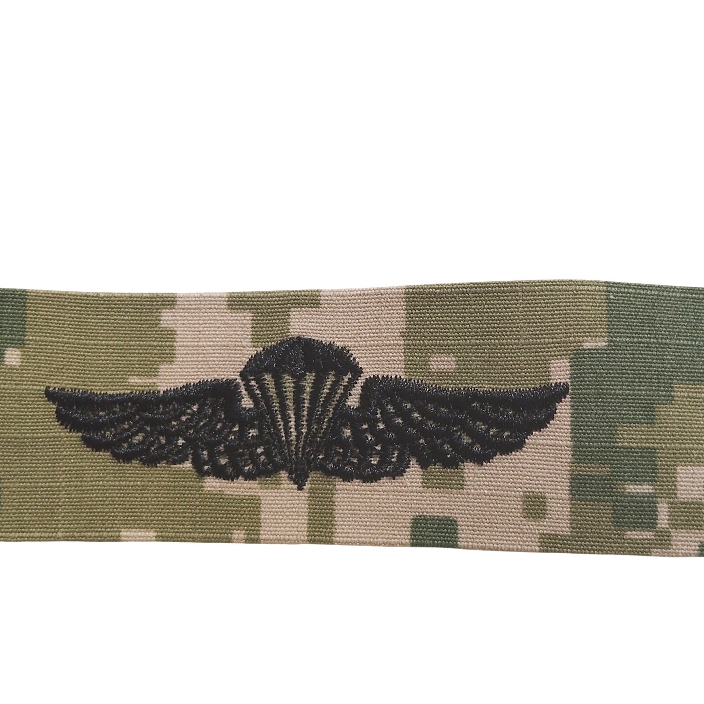 Navy/USMC Parachutist Badge – NWU Type III – 7.5" × 1" TE Sew‑On Novelty Patch