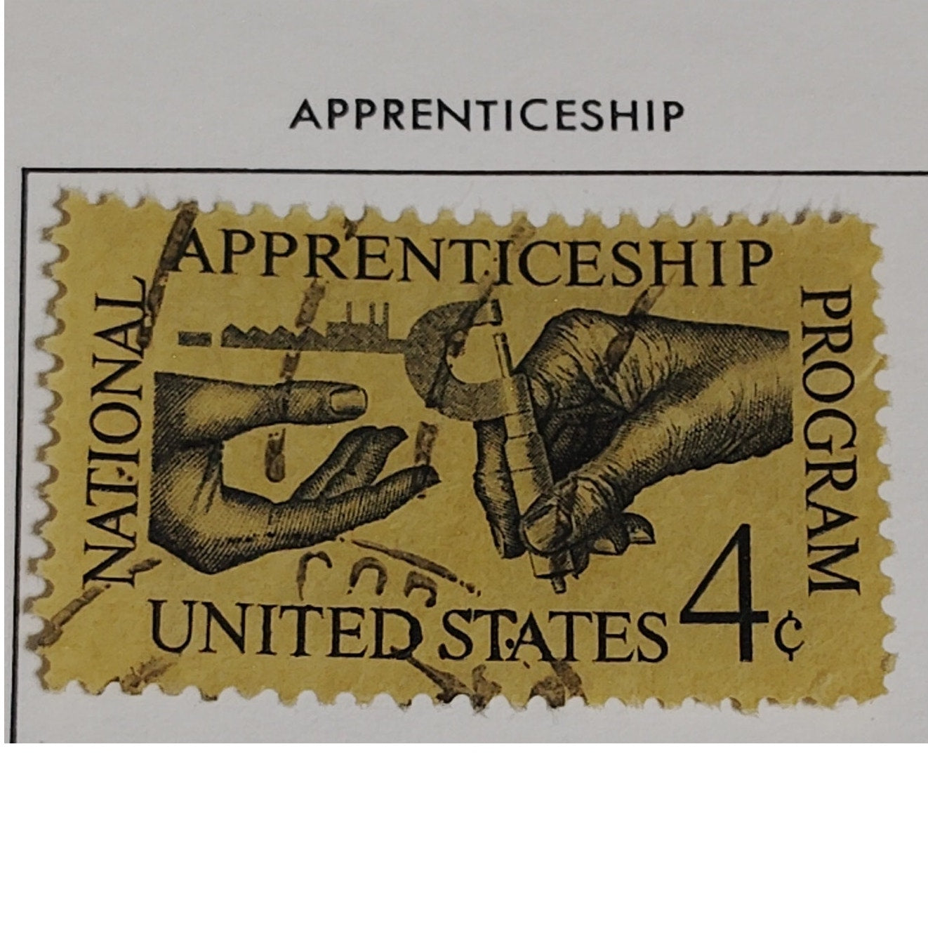 1962 National Apprenticeship Stamp – 4¢ – Used – Scott #1201 – Industrial