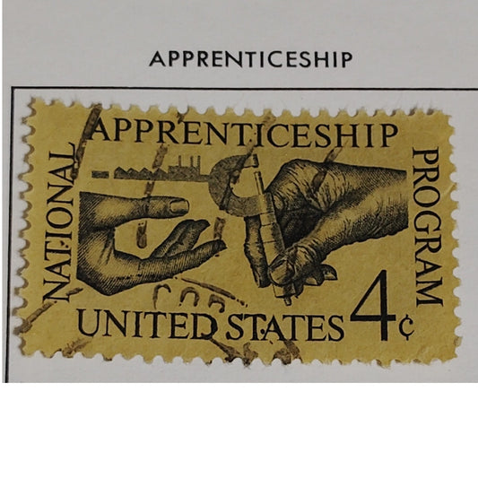 1962 National Apprenticeship Stamp – 4¢ – Used – Scott #1201 – Industrial