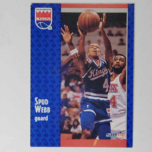 1991–92 Fleer Spud Webb #352 – Sacramento Kings – Guard – VG/EX