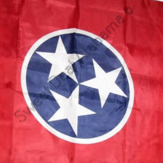 State Flag, Tennessee 3 Ft. x 5 Ft. 68D Poly Flag, Metal Grommets, Canvas Header