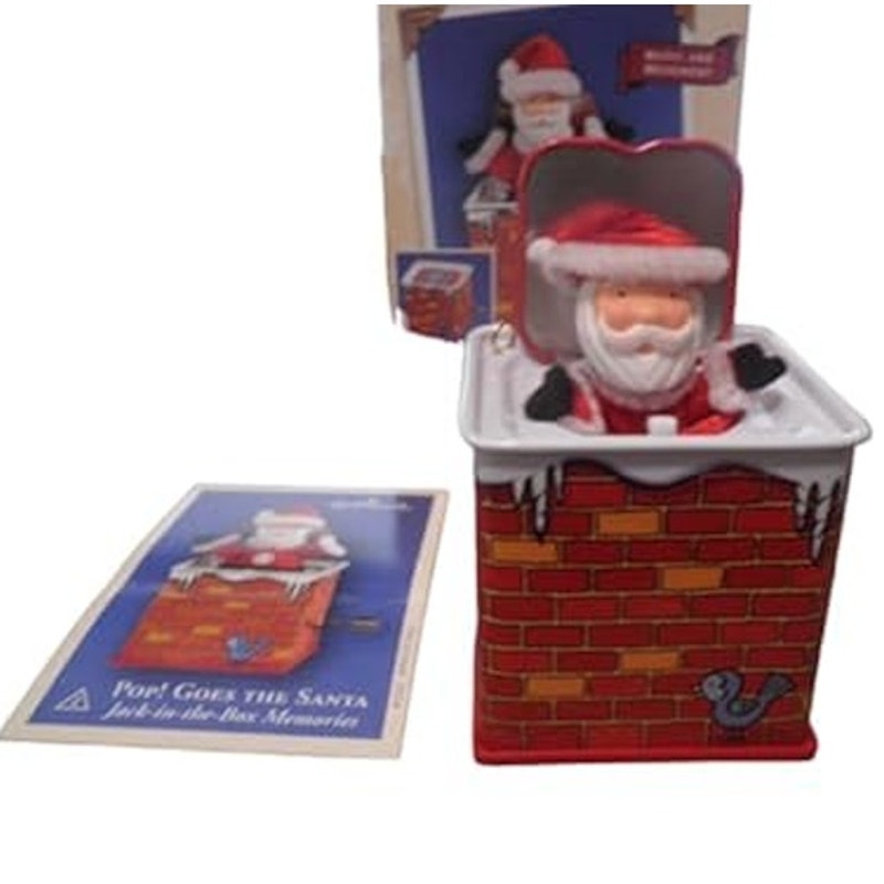 2004 Hallmark Pop! Goes the Santa Jack in the Box Ornament