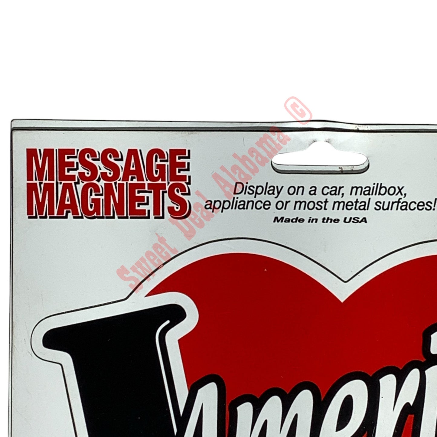 I Love America 3-in-1 Magnet, Heart Sizes: 1.25 x 1.25, 1.5 x 1.5 and 5.25 x 4