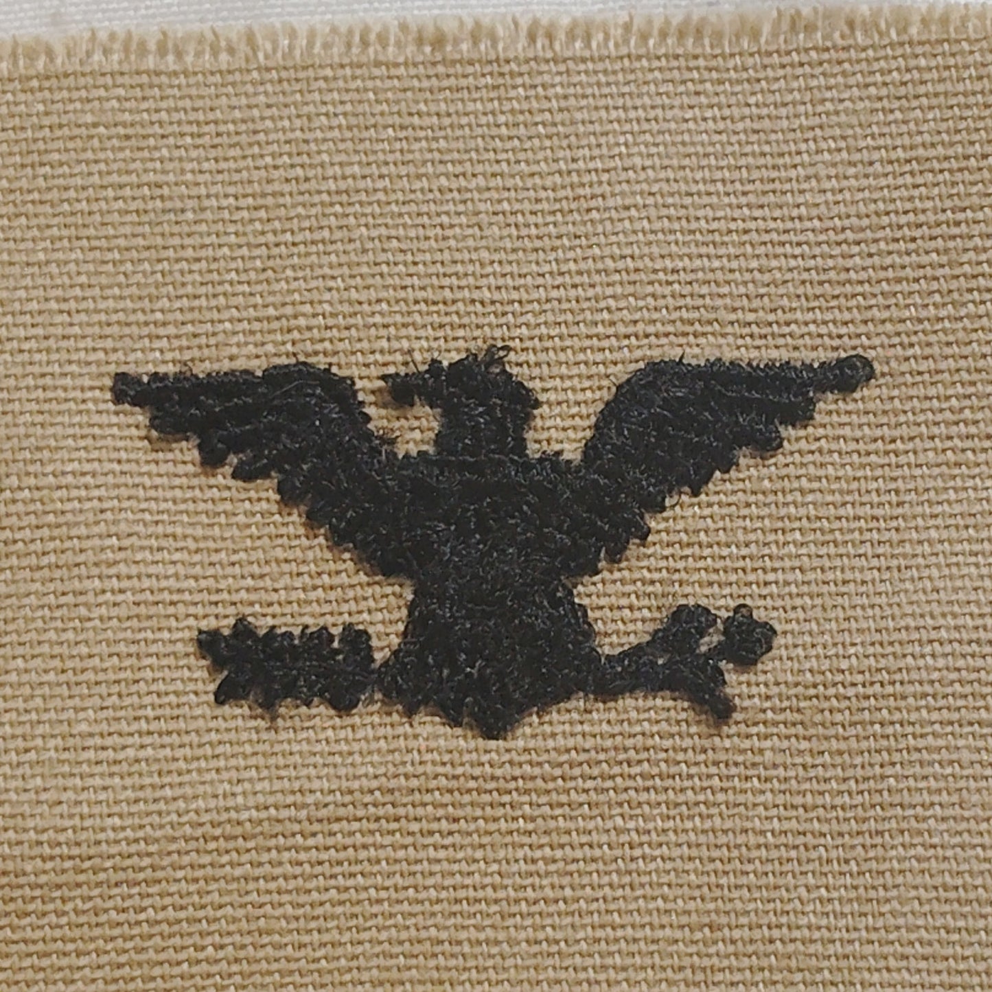 US Army Colonel O‑6 Sew‑On Rank Strip – Black on Tan DCU – 2" × 6"