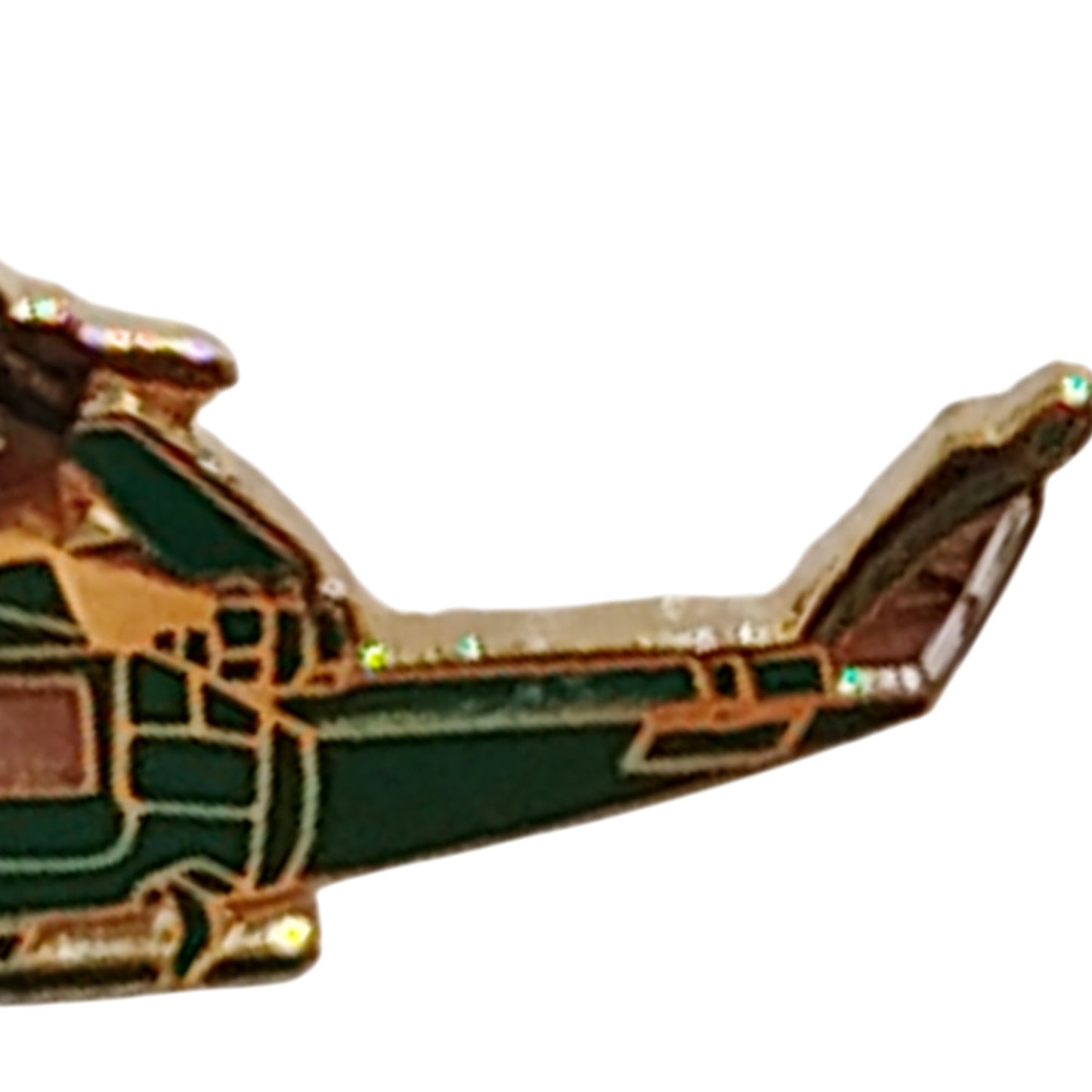 UH-1 Huey Helicopter Hat Lapel Brooch Pin - Vietnam Era - 1-1/8"W x 3/4"H