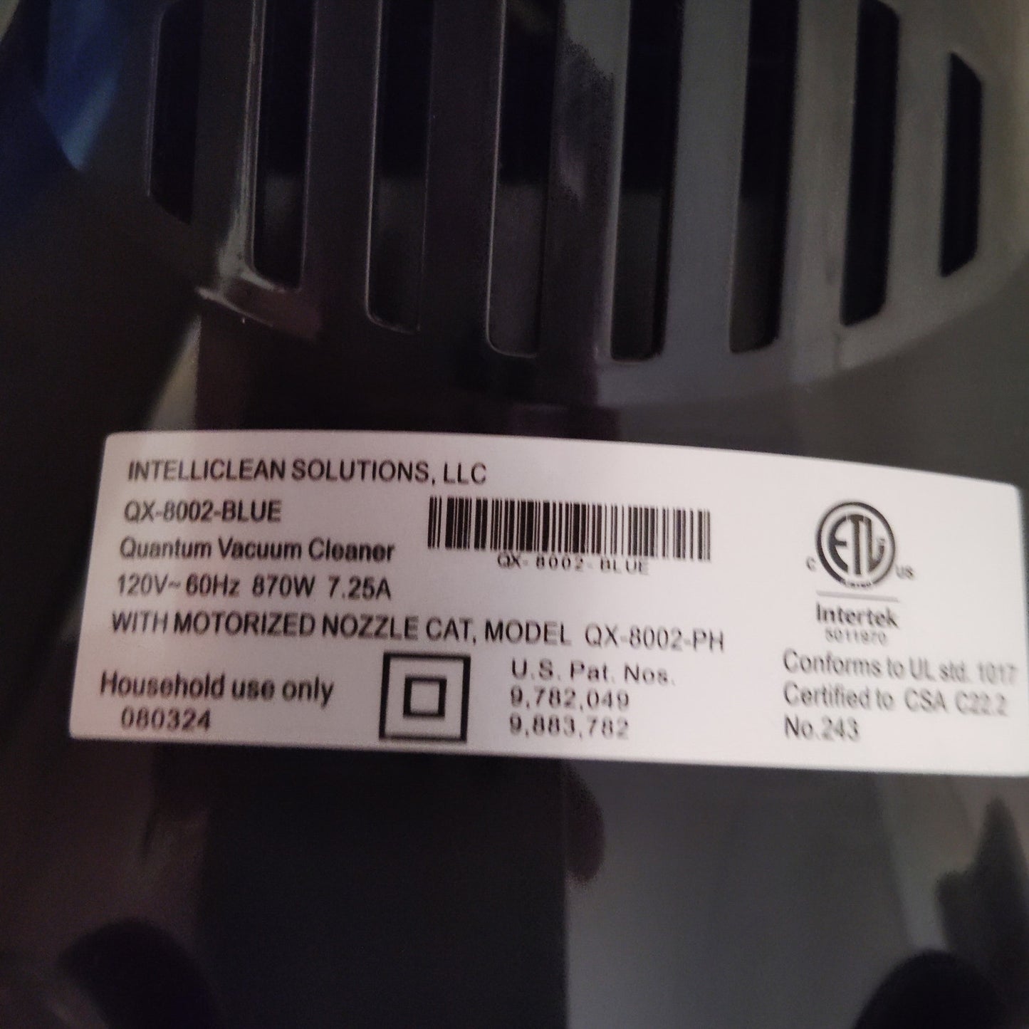 Quantum X QX‑8002 PH Wet/Dry Vacuum Body Motor, Basin, Handle w/HW, Micro Insert