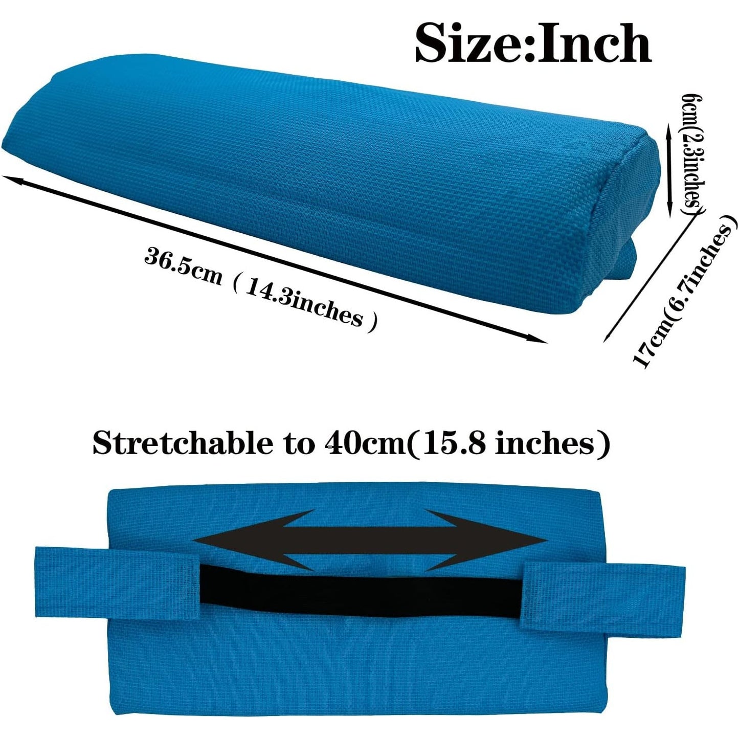 Light Blue Support Pillow – Adjustable, Washable & Ergonomic Comfort for Seating