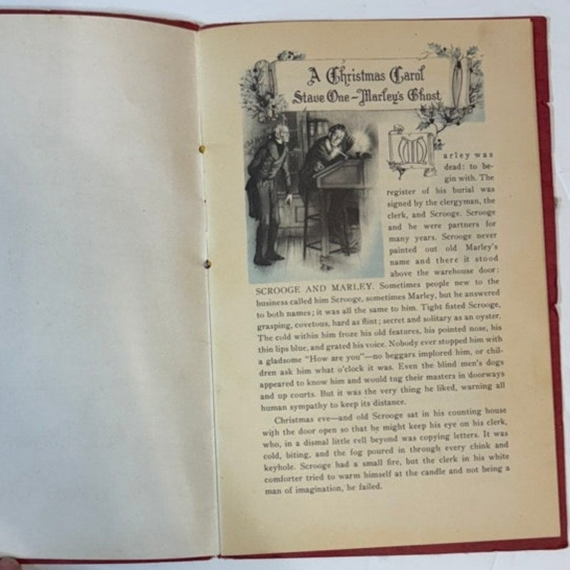 Vintage  A Christmas Carol by Charles Dickens - Illustrated Novella