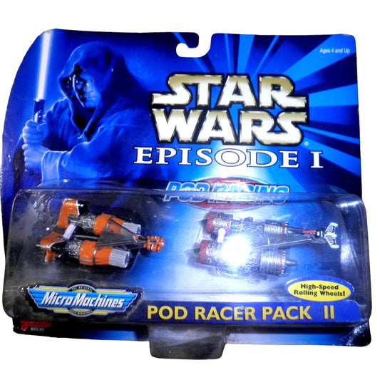 Galoob 1999 MicroMachines Star Wars Episode 1 Pod Racing 2 Pod Racer Pack II