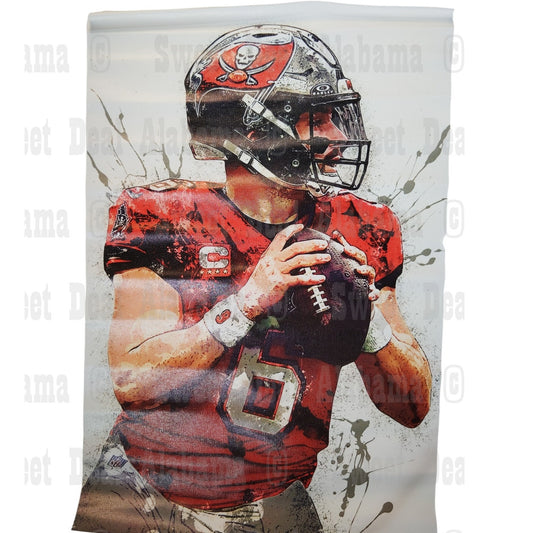 Tampa Bay Buccaneers #6 Baker Mayfield – 12” x 18” Canvas Print – Unframed