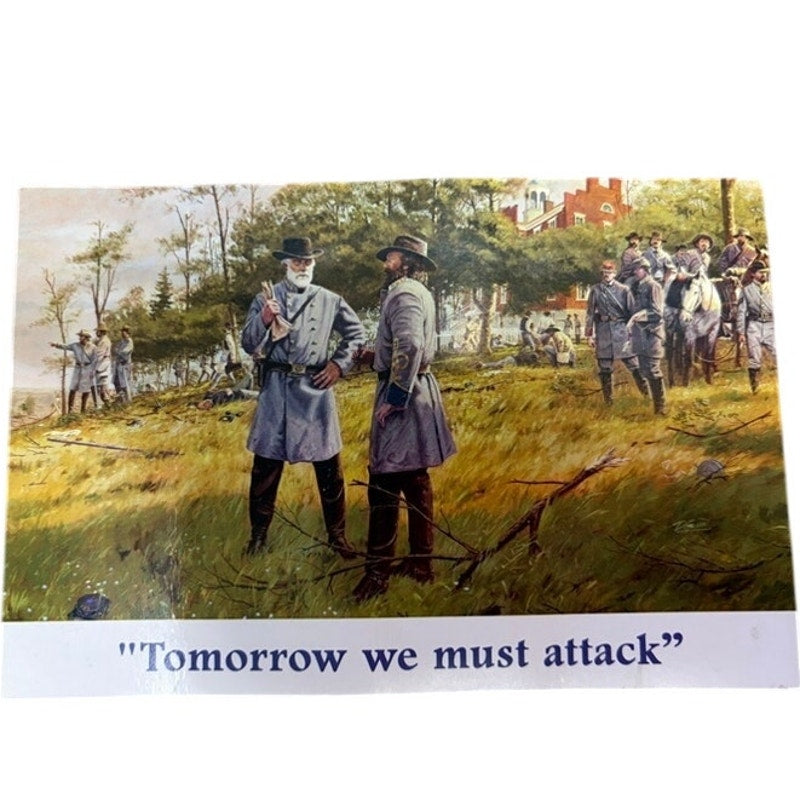 Civil War Fridge Magnet Robert E Lee Tomorrow We Must Attack Gallon Art 6x4.25