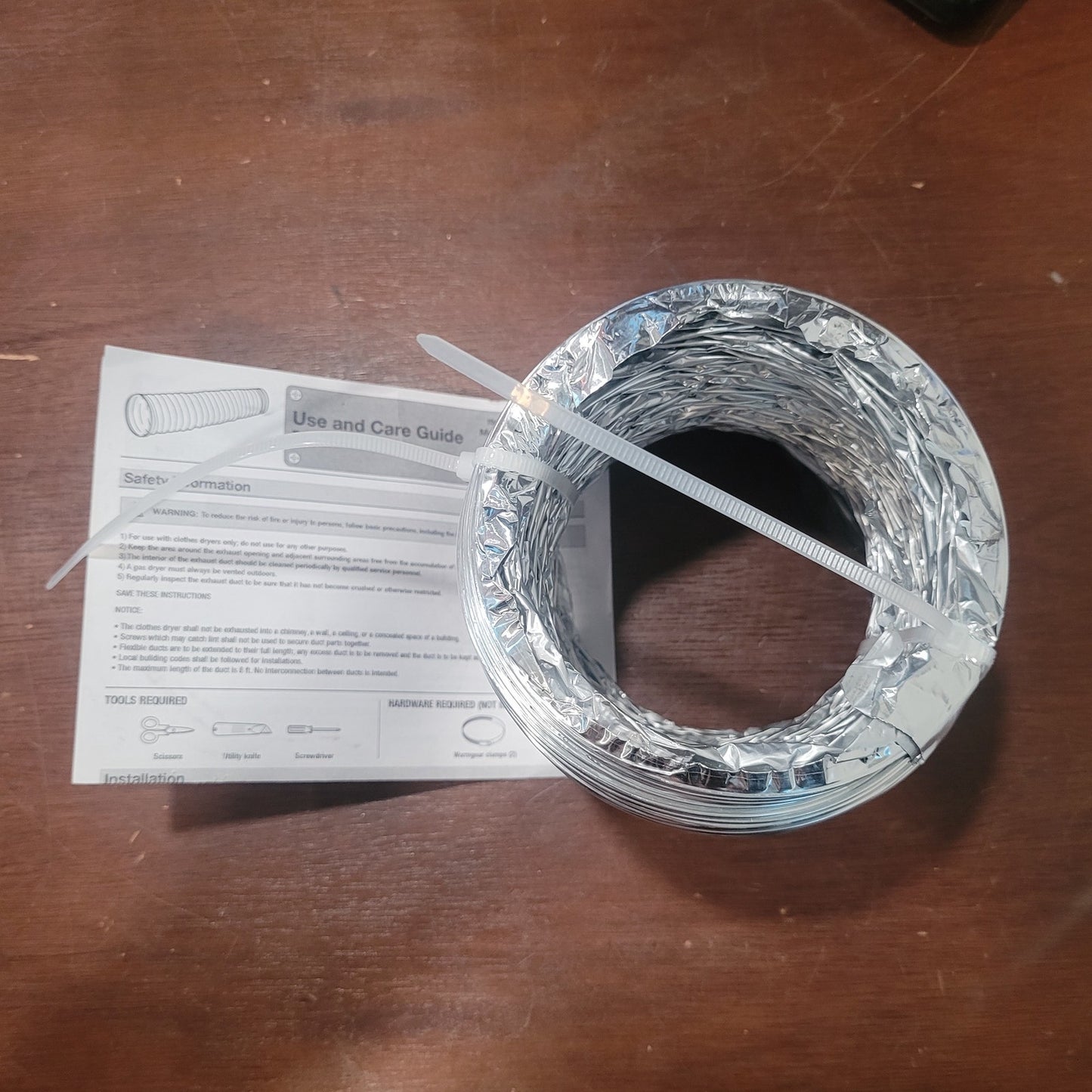 Everbilt 4" × 8 Ft Flexible Aluminum Dryer Vent Duct – HVAC Exhaust Hose