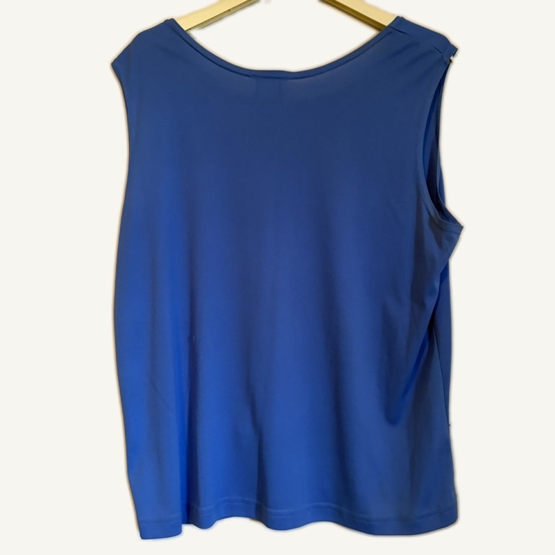 Lulu-B Sheer Knit Cover-Up & Spoiled Rotten Blue Tank Top Set 16/L 2PC
