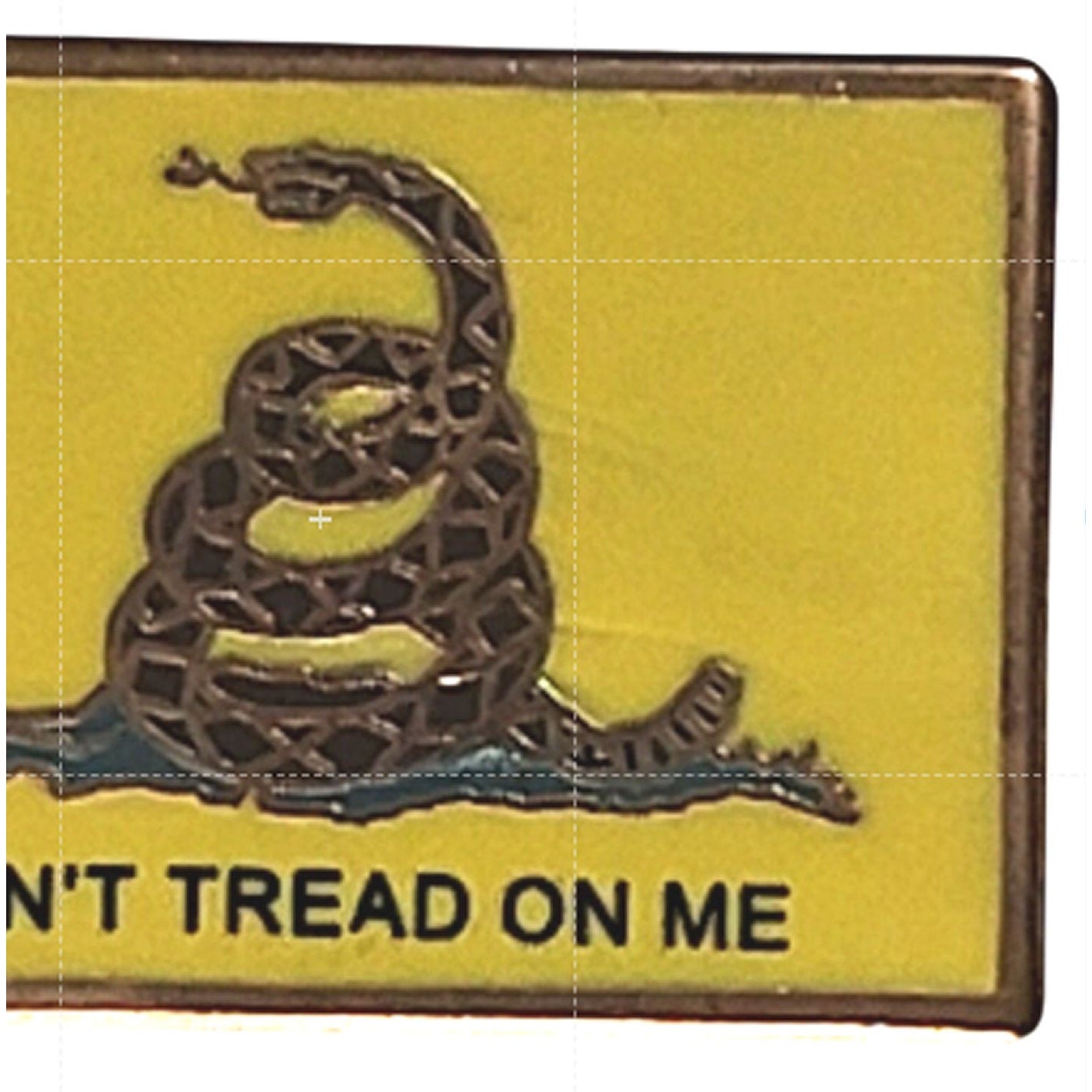 Gadsden Flag Don’t Tread on Me Novelty Biker Jacket Hat Lapel Pin 7/8" × 5/8"