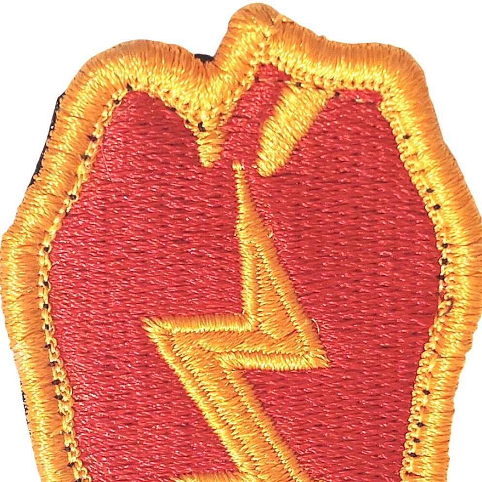 U.S Army 25th Infantry Division Patch – Tropic Lightning, Hook Back, 3" × 1‑7/8"