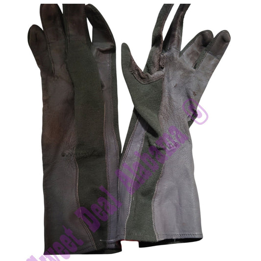 Vintage Aramid Fiber and Sheepskin Leather Summer Flyer's Gloves, Size 7