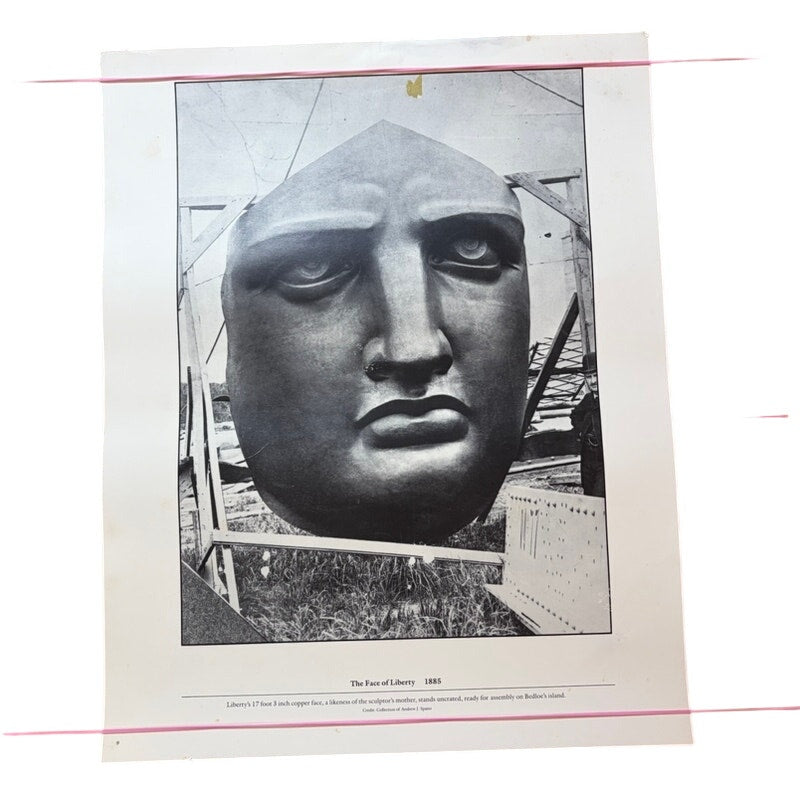 Face of Liberty 1885 Statue of Liberty 1986 Historical Documentary Print 20x16
