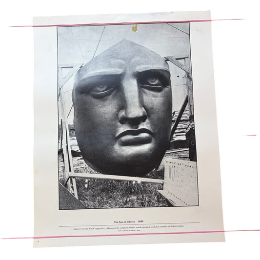 Face of Liberty 1885 Statue of Liberty 1986 Historical Documentary Print 20x16