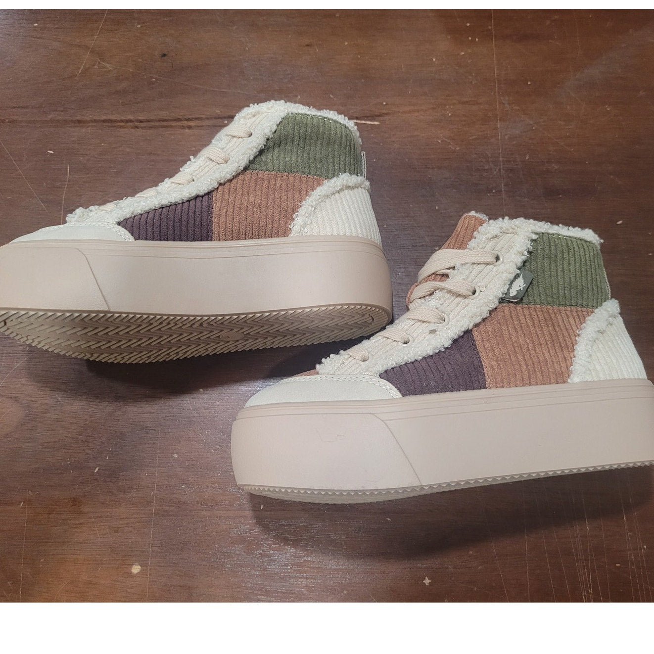 Rocket Dog Jr Flair Sneaker, Little Kid 1 Unisex, Patchwork Cotton Flatform