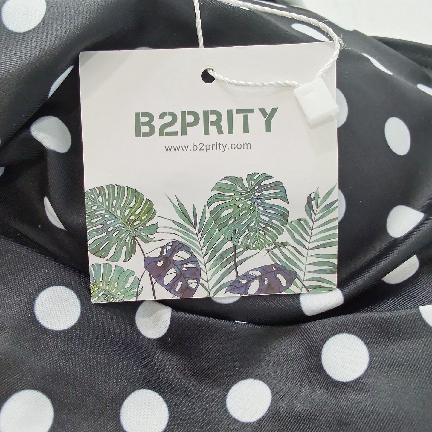 B2Prity Polka Dot One Piece Swimsuit Crossover V Neck Tummy Control Women’s L