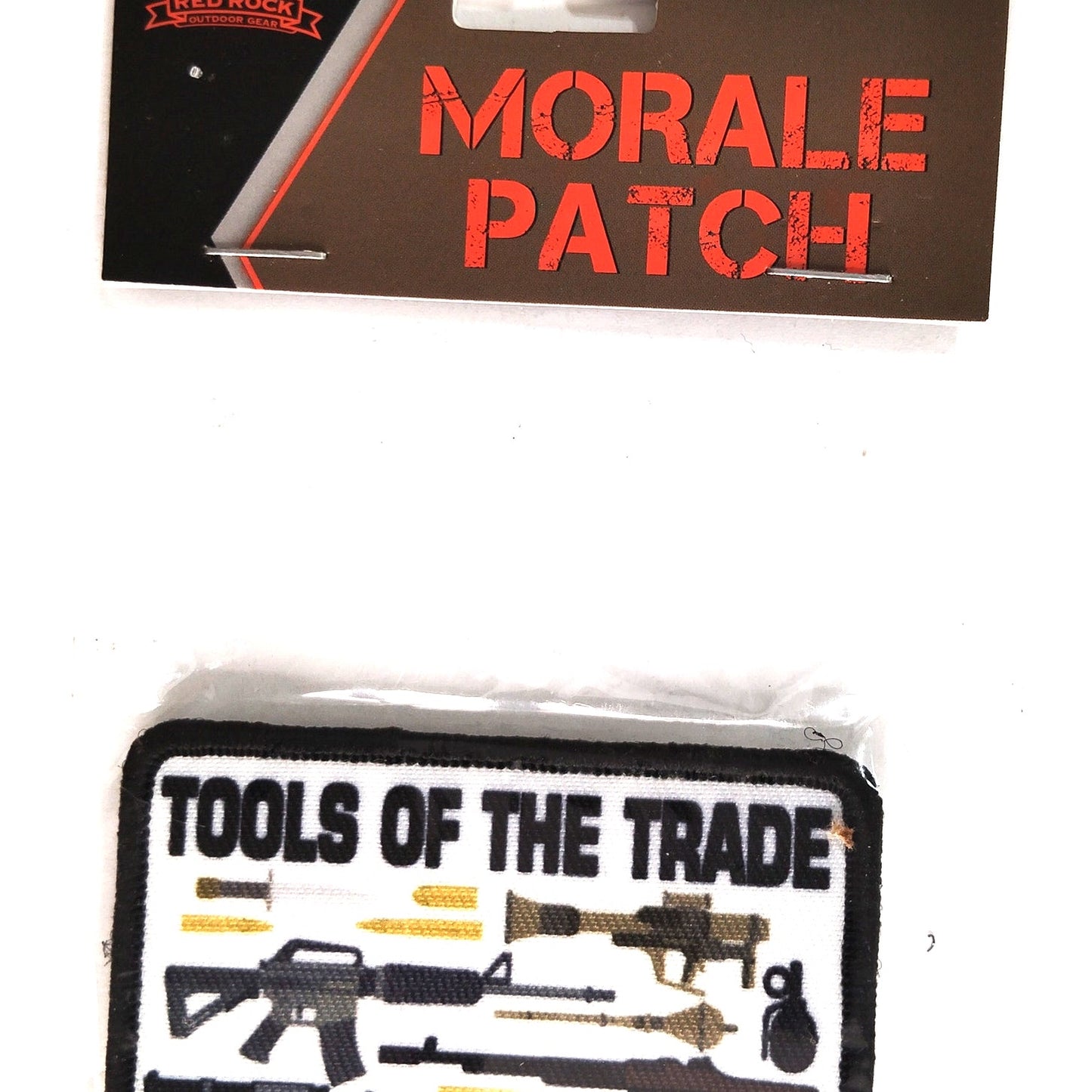 Military Tools of the Trade Novelty Patch Red Rock 3" × 2" Printed Hook Back