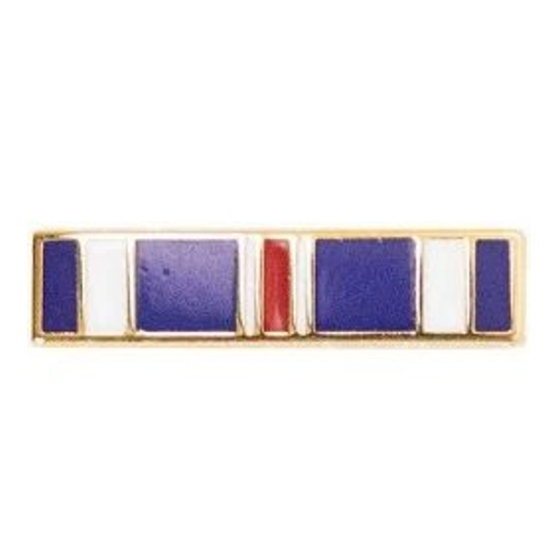 Mini Distinguished Flying Cross Ribbon Pin 11/16" × 1/8" Gold Trim - Novelty Pin