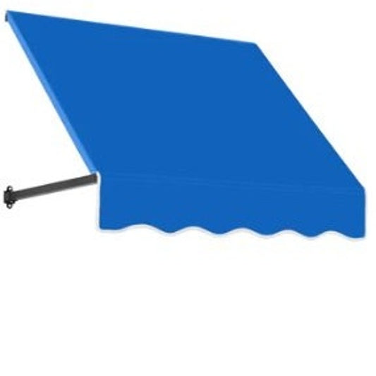 Awntech Dallas Retro Fixed Awning 5.38 ft x 44" x 48" Bright Blue Acrylic Fabric