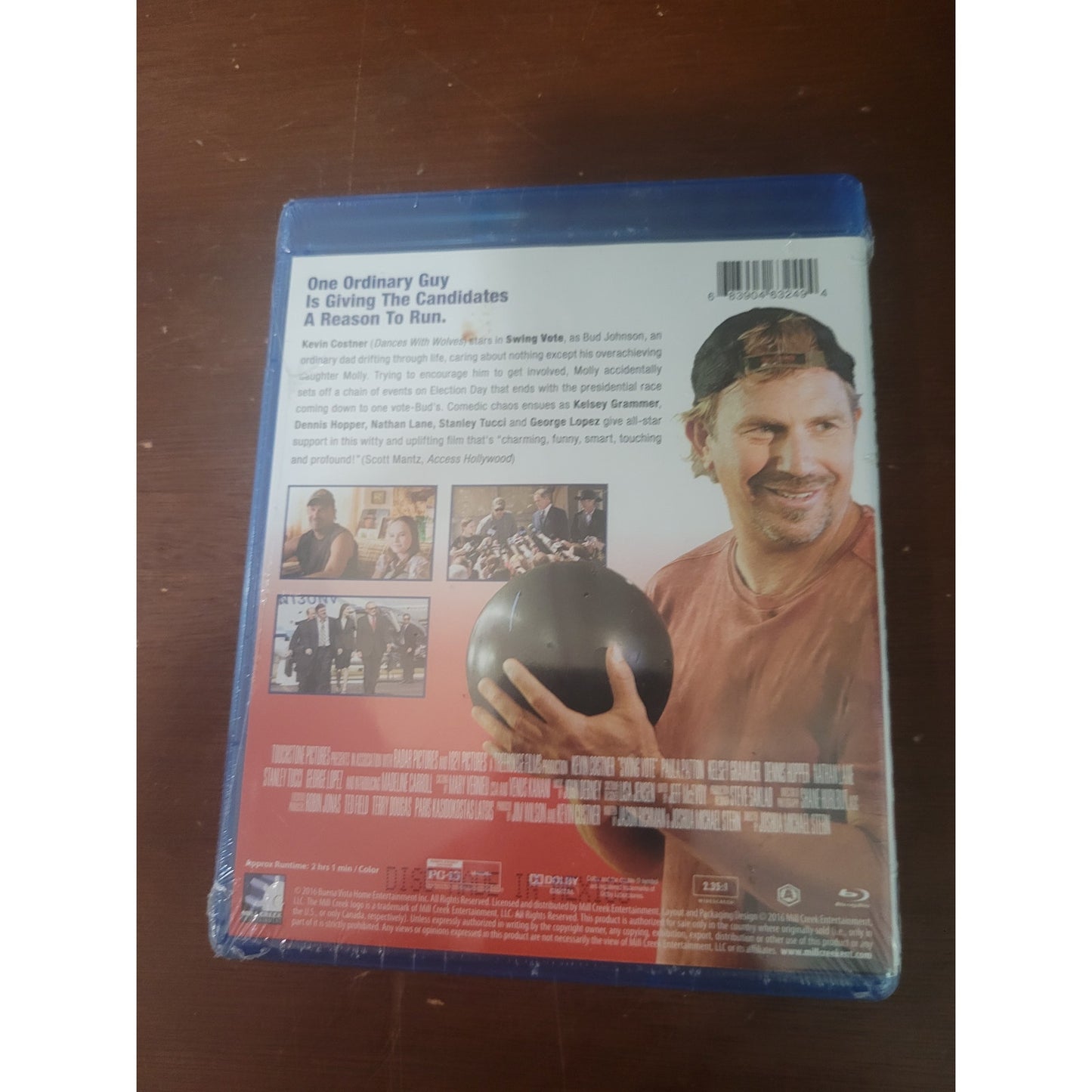 Swing Vote Blu-ray Comedy Drama Political Satire Movie Kevin Costner Mill Creek