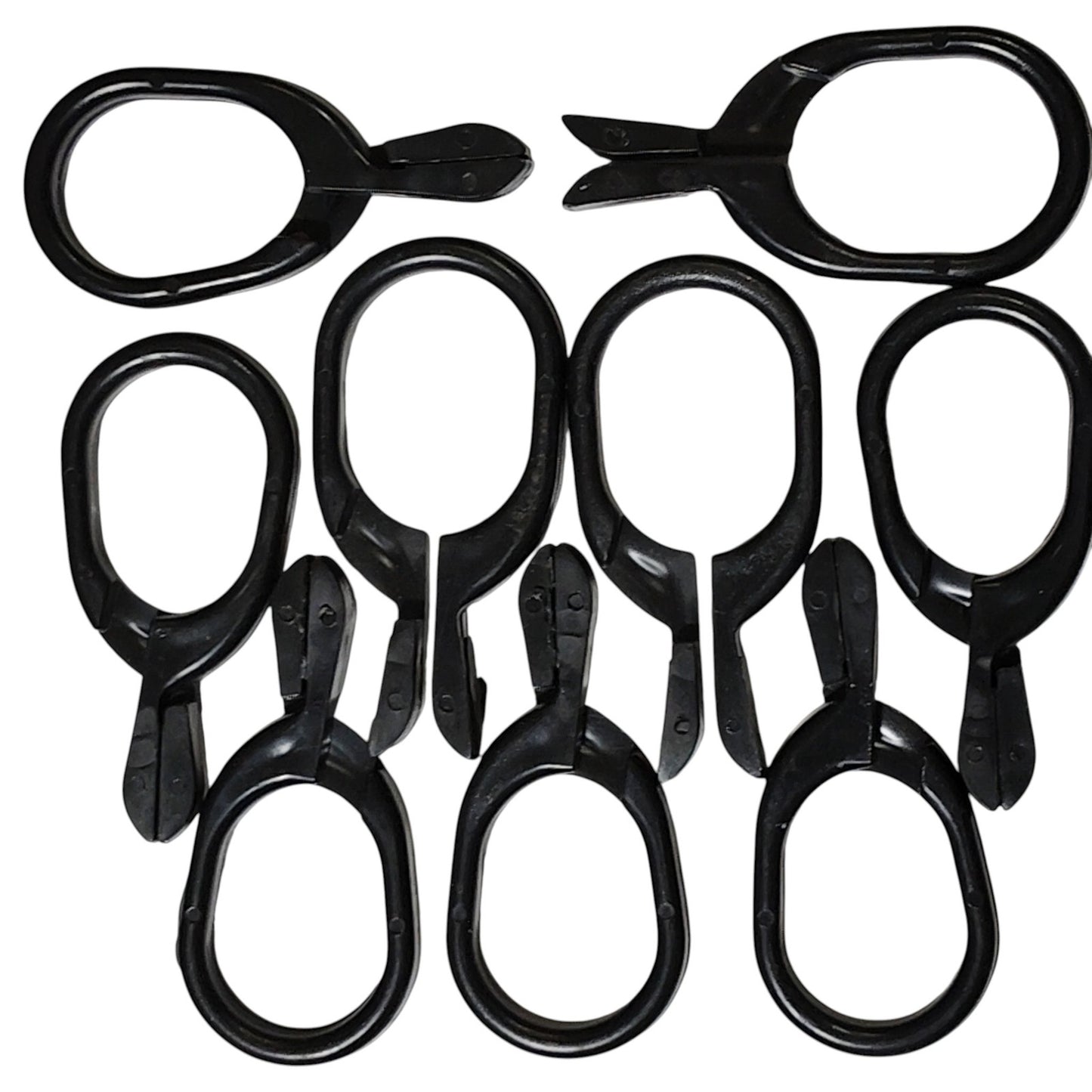 18pk Black Scarf Clip Hangers – Economic Plastic Fine Garment Pinch Hooks