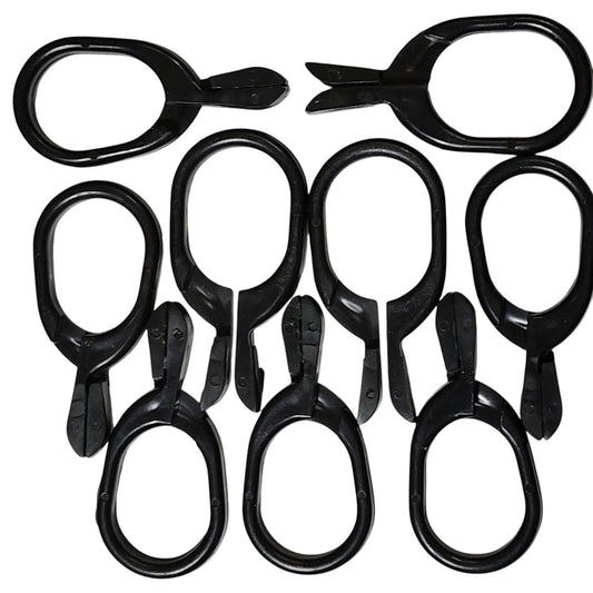 18pk Black Scarf Clip Hangers – Economic Plastic Fine Garment Pinch Hooks