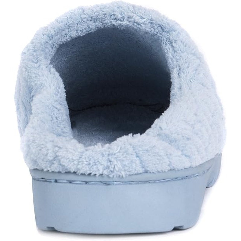 MUK LUKS Micro Chenille Clog Slippers – Blue – Women’s 7‑8 DESCRIPTION