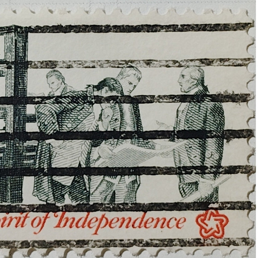 1973 US Postage Stamp Scott #1476 8c Spirit of Independence Printer Canceled